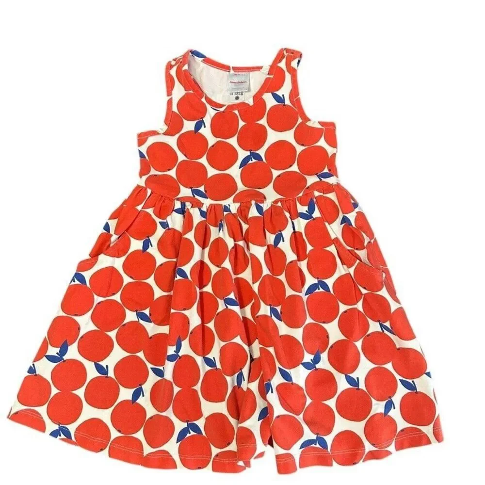 Hanna Andersson Dress & Floral Pants‎ Bundle Girls 100/ 4US Orange Pink Floral